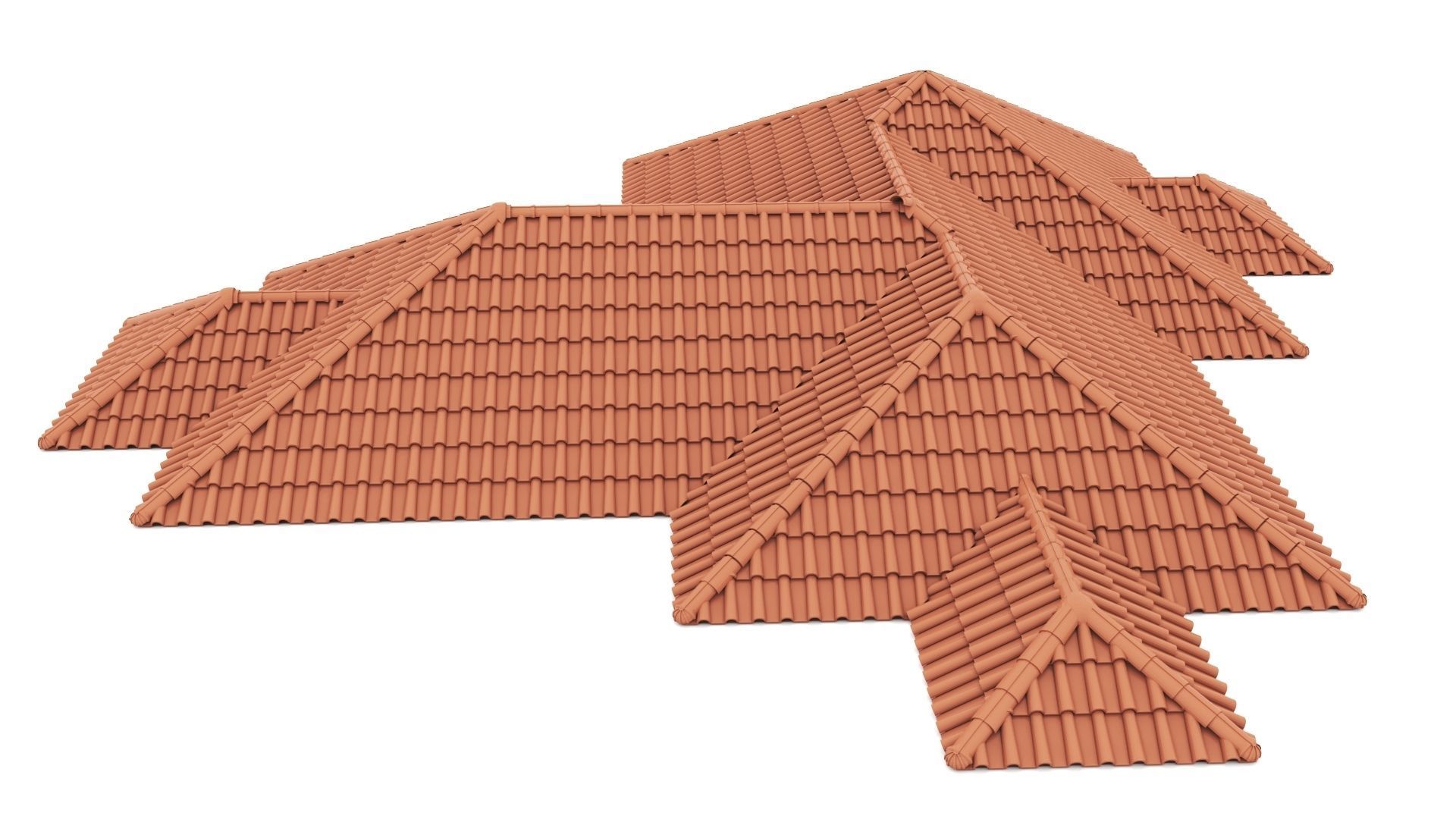 Roman Roof Tile 3D model_6
