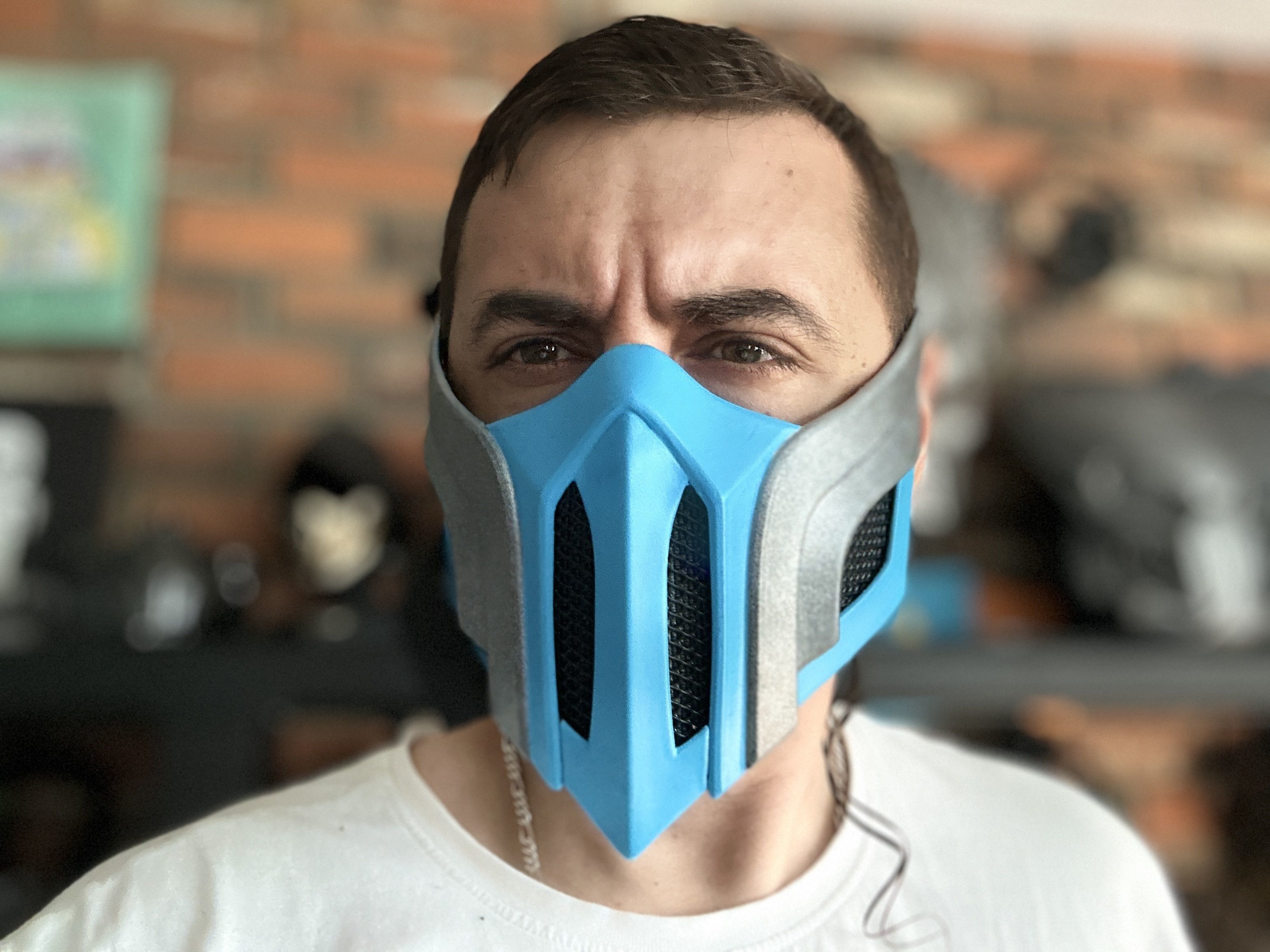 Sub Zero mask from Mortal Kombat 11 - Enemy of Shirai Ryu 3D print model_4
