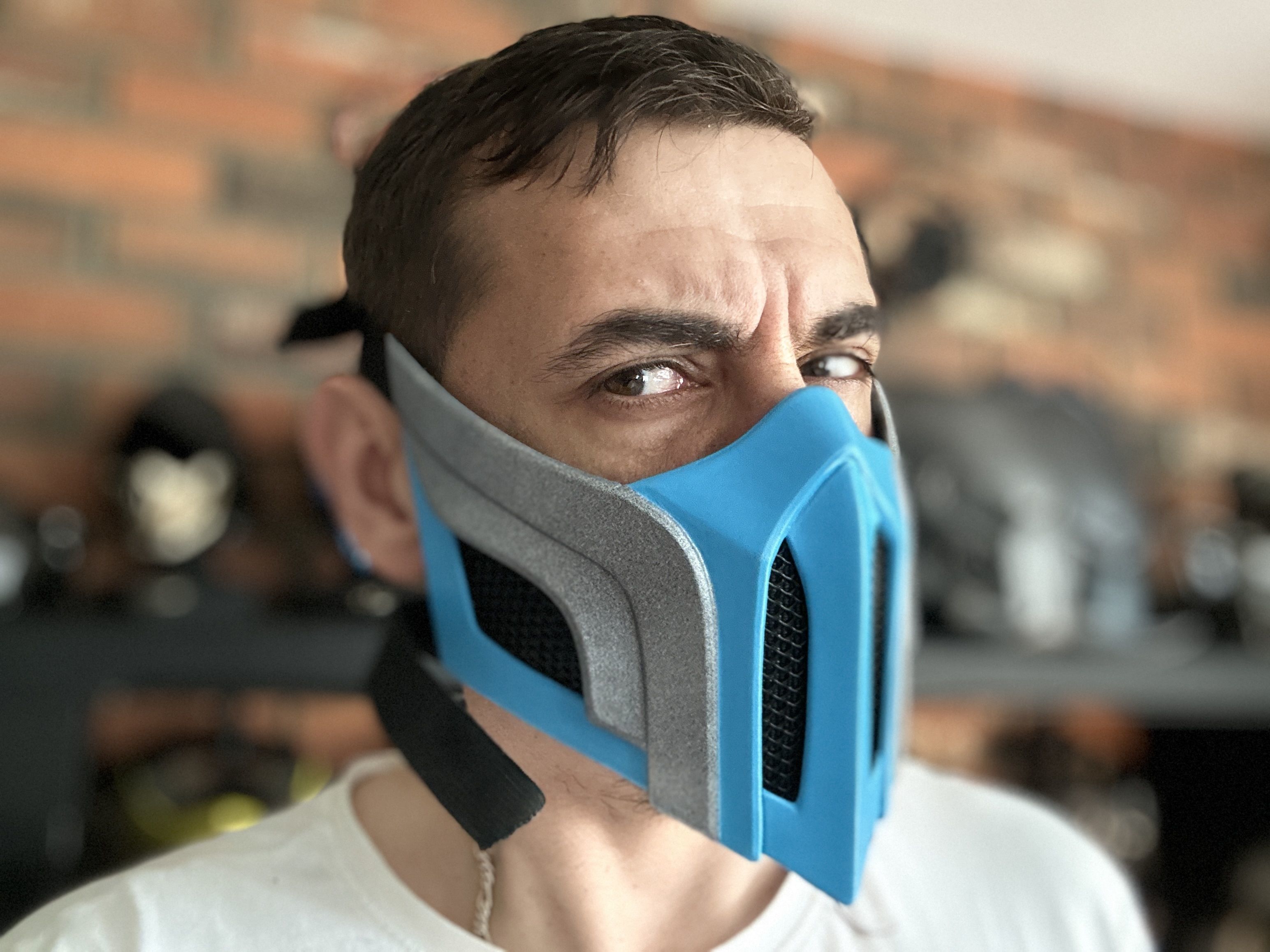 Sub Zero mask from Mortal Kombat 11 - Enemy of Shirai Ryu 3D print model_3