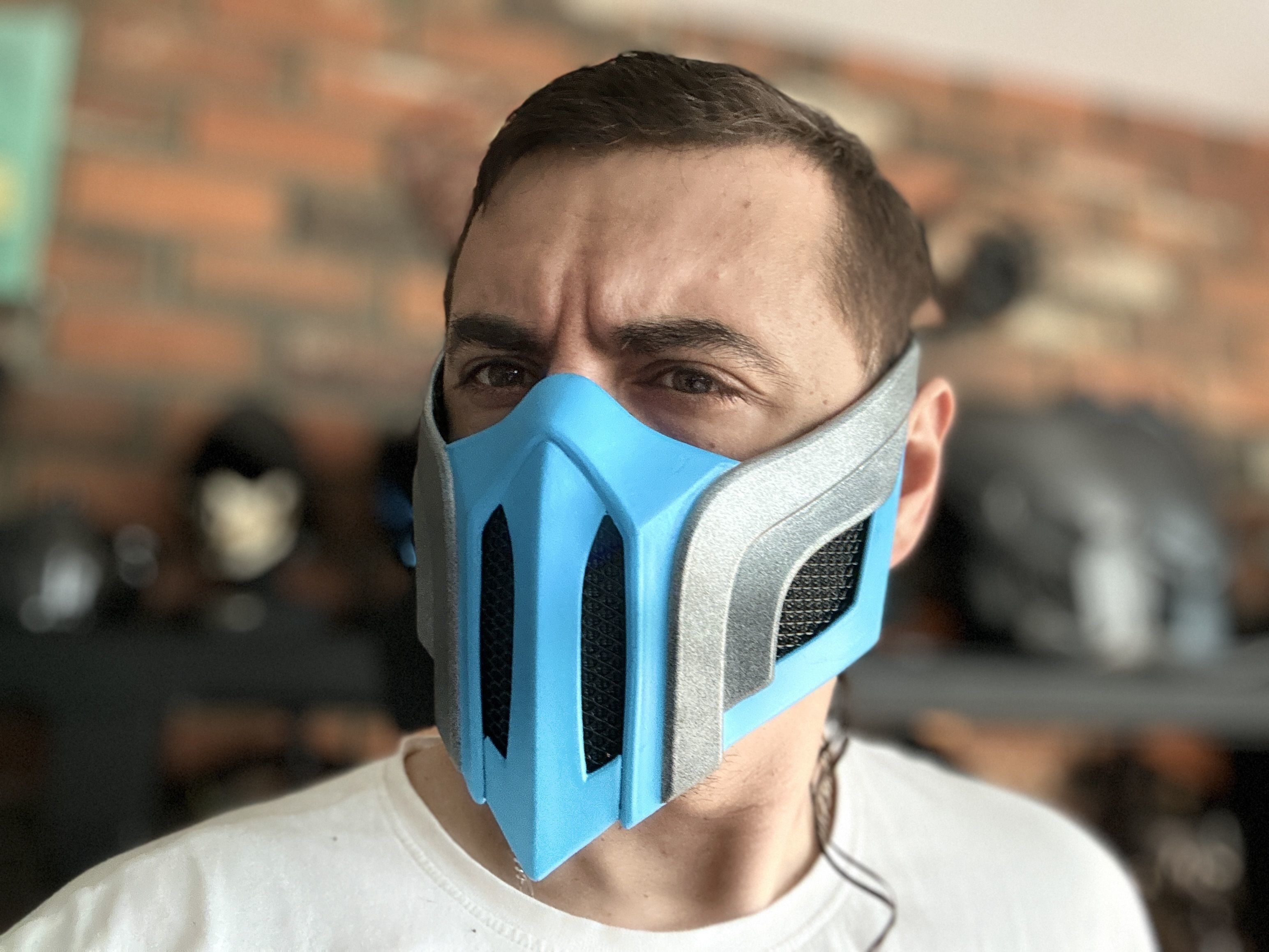 Sub Zero mask from Mortal Kombat 11 - Enemy of Shirai Ryu 3D print model_1