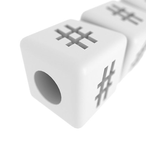 Letters Bracelet HASHTAG 0040 3D print model
