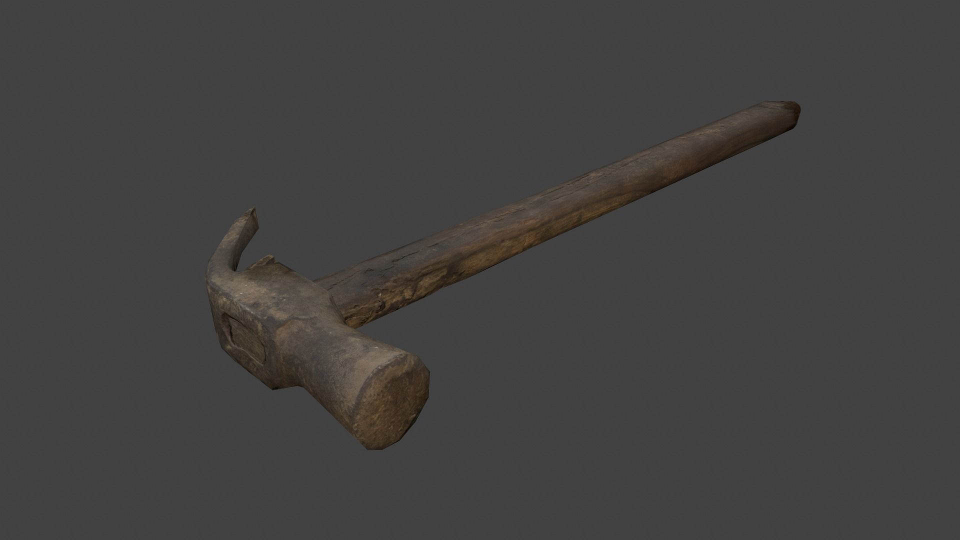 Hammer Low-poly 3D model_2