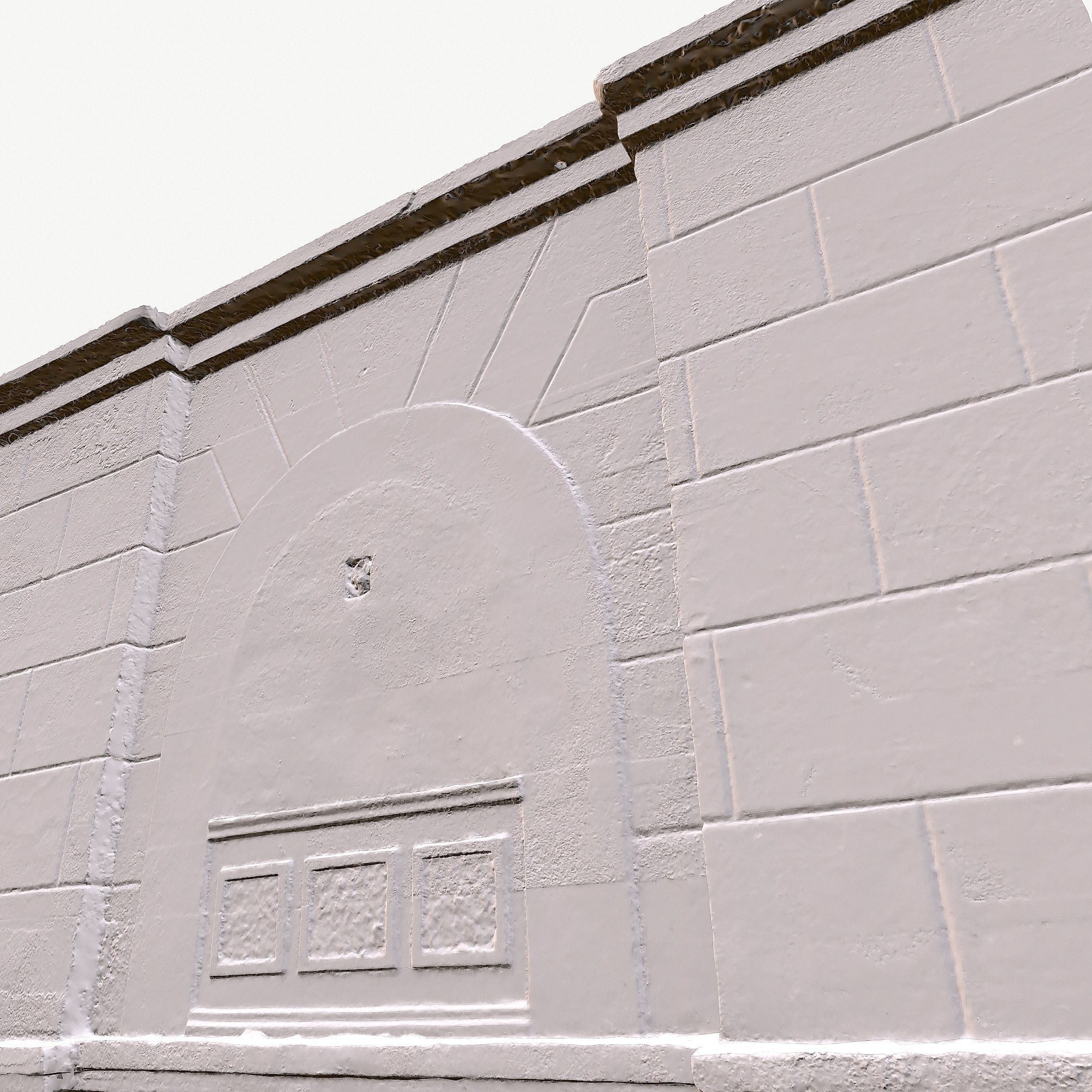 The wall of the old building Low-poly 3D model_15