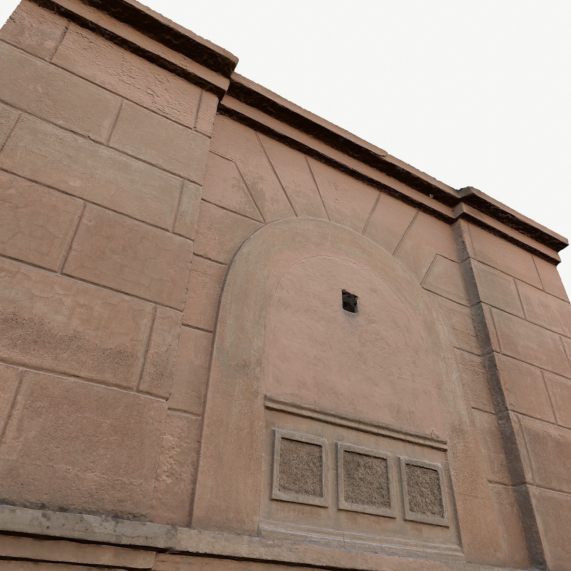 The wall of the old building Low-poly 3D model_12