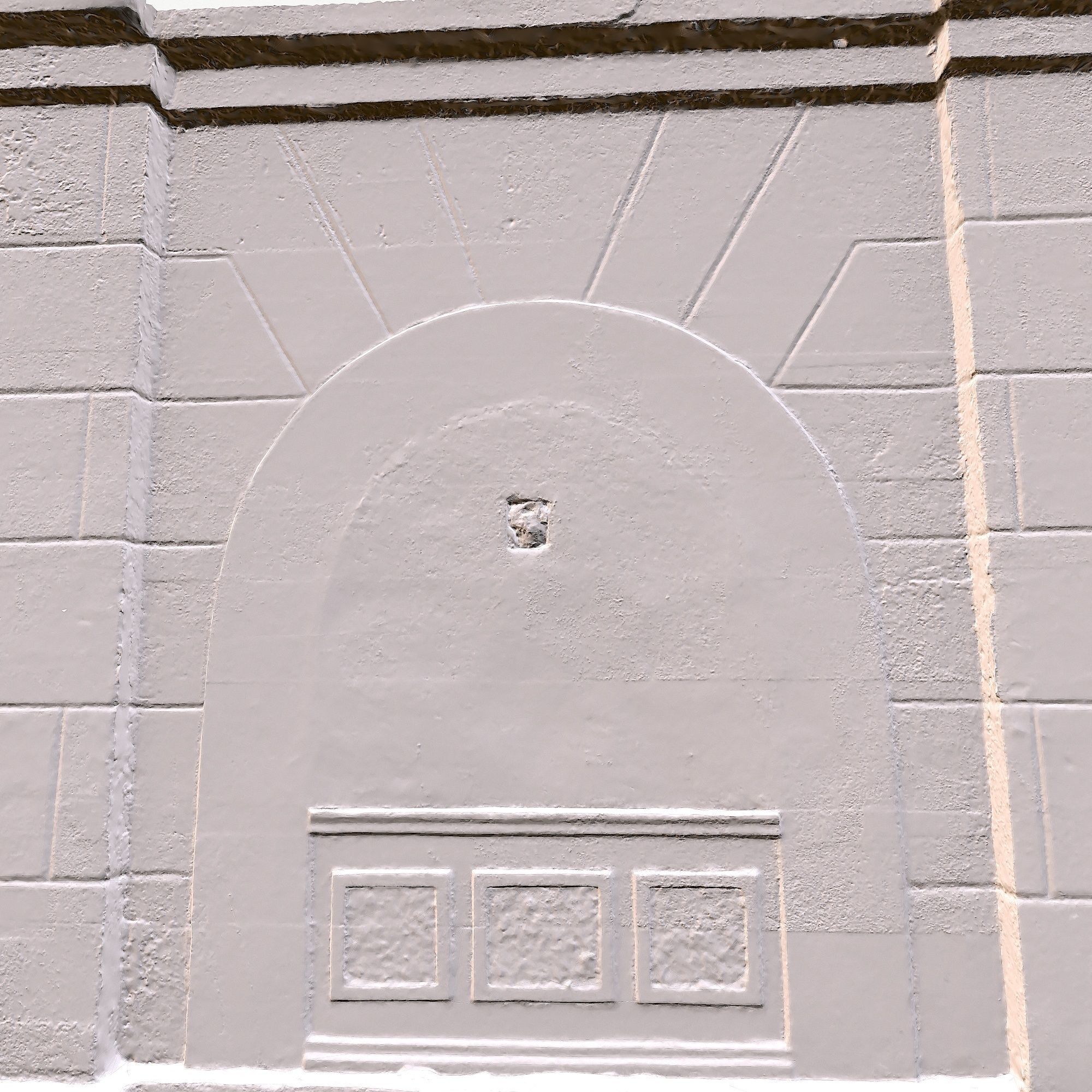 The wall of the old building Low-poly 3D model_17