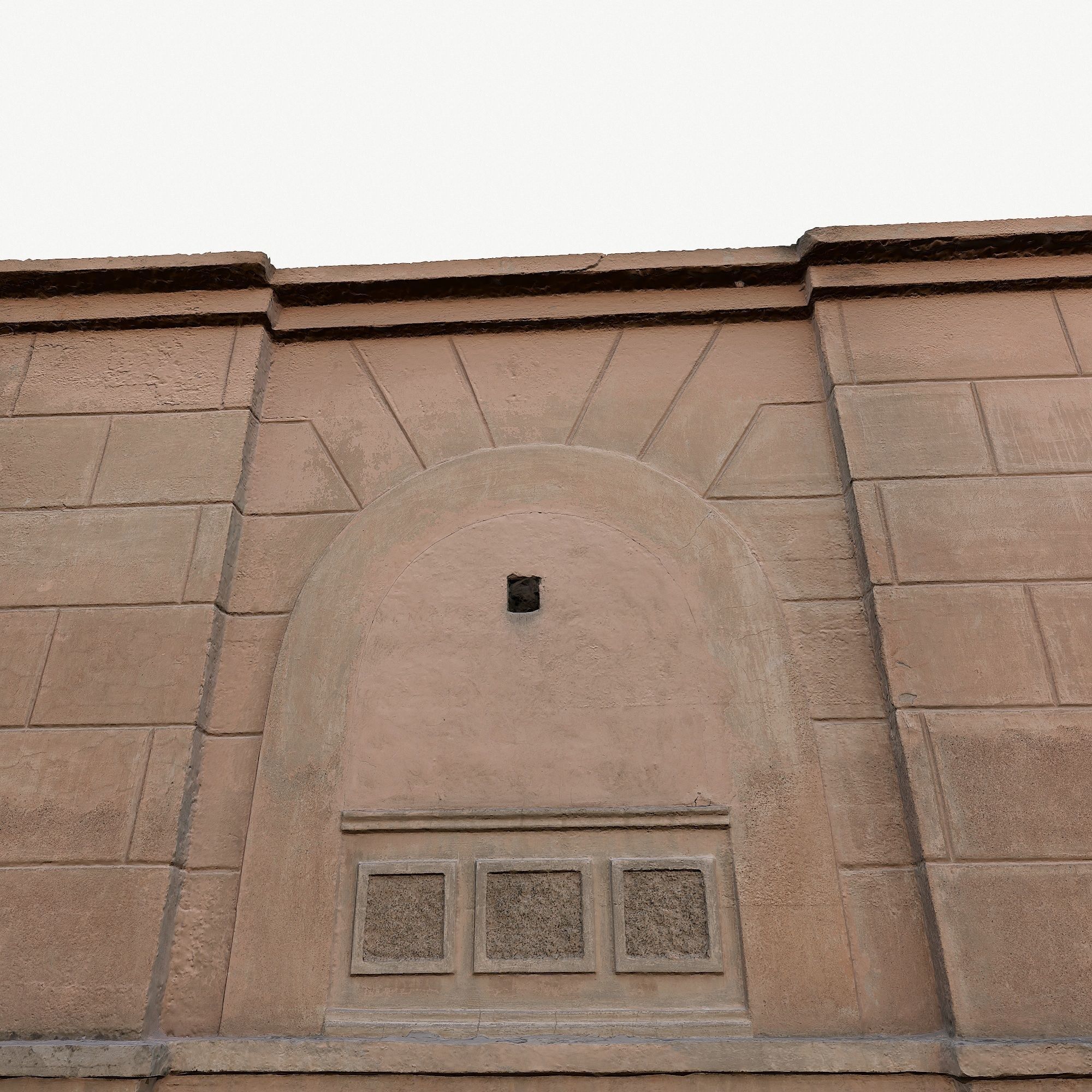 The wall of the old building Low-poly 3D model_11