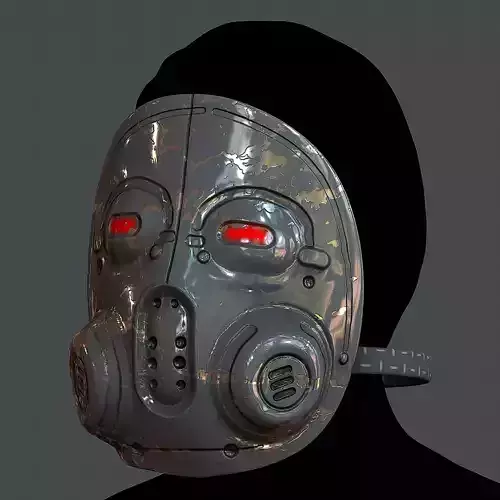 Gas mask helmet 3d model scifi 