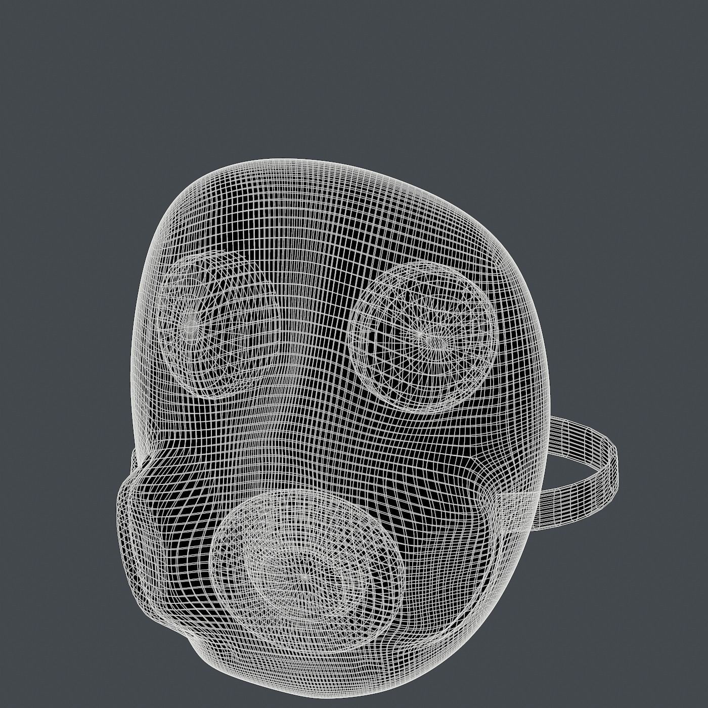 Gas mask helmet 3d model scifi  Low-poly 3D model_6