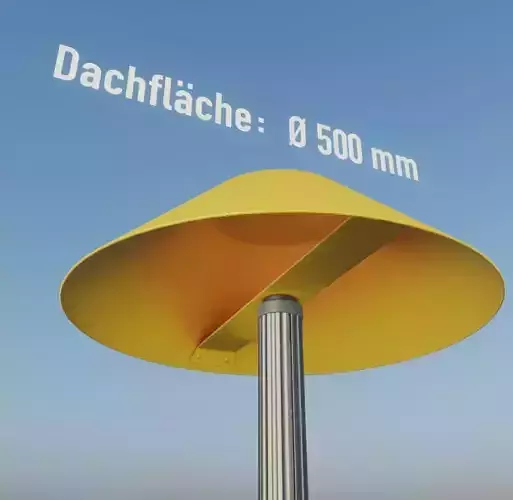 Flugmarkierungshaube mit Aluminiumpfosten 500mm Low-poly 3D model