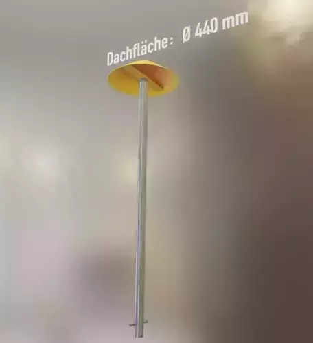 Flugmarkierungshaube mit Aluminiumpfosten 400mm Low-poly 3D model