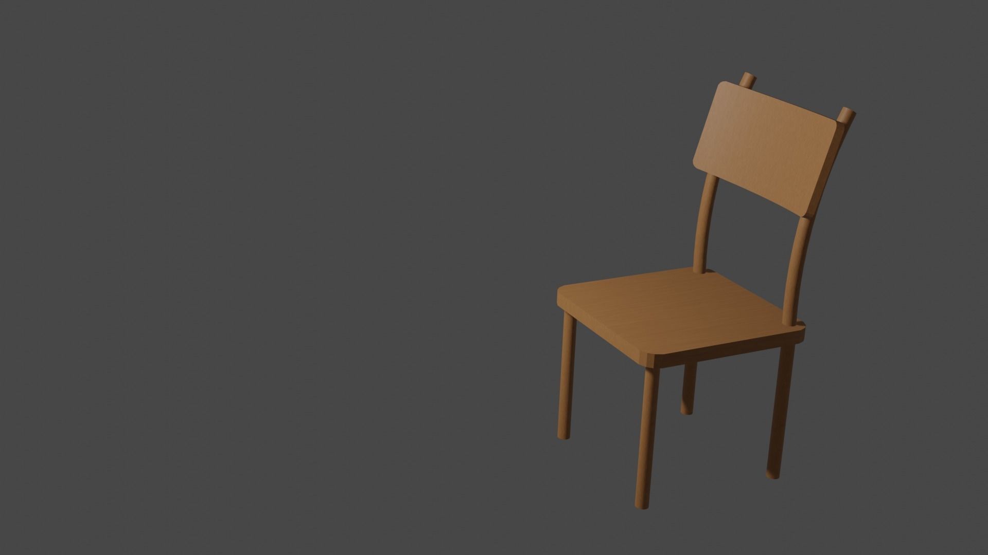 Chair 3D Model wooden 3D model_1