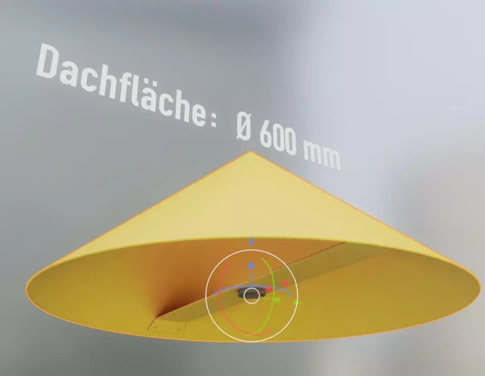 Flugmarkierungshaube 600mm Low-poly 3D model_0