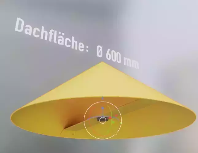 Flugmarkierungshaube 600mm Low-poly 3D model