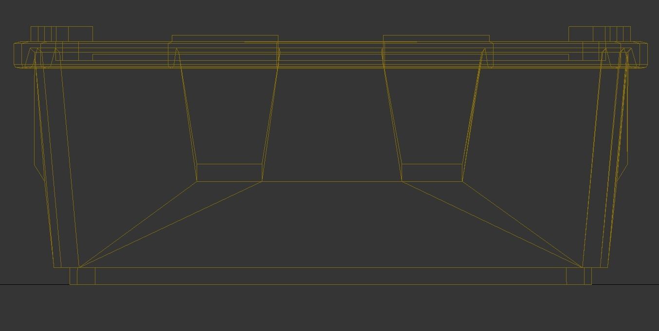 Plastic box Low-poly 3D model_7