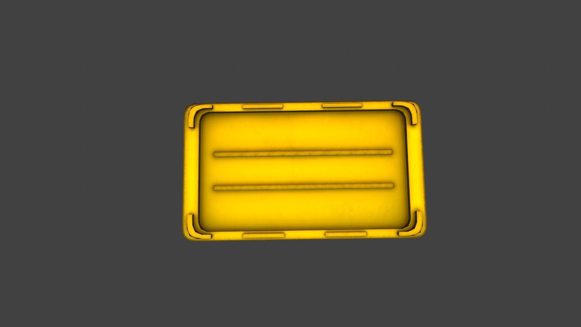 Plastic box Low-poly 3D model_3