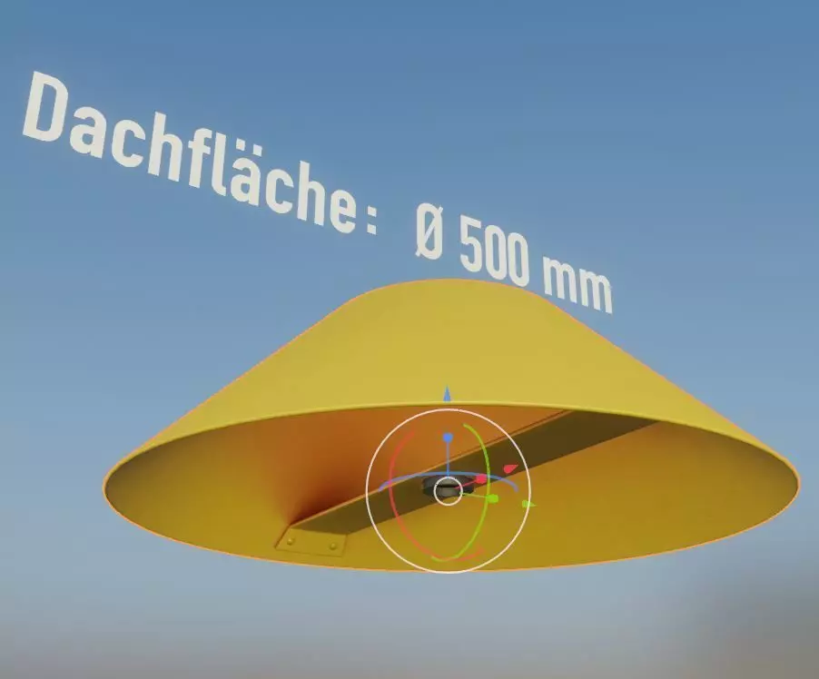 Flugmarkierungshaube 500mm Low-poly 3D model_0