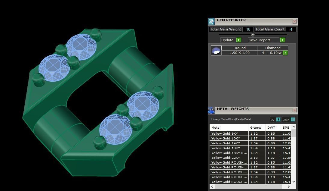 Cuban Diamond Chain Link Box Style 9MM WIDTH 3D print model_11