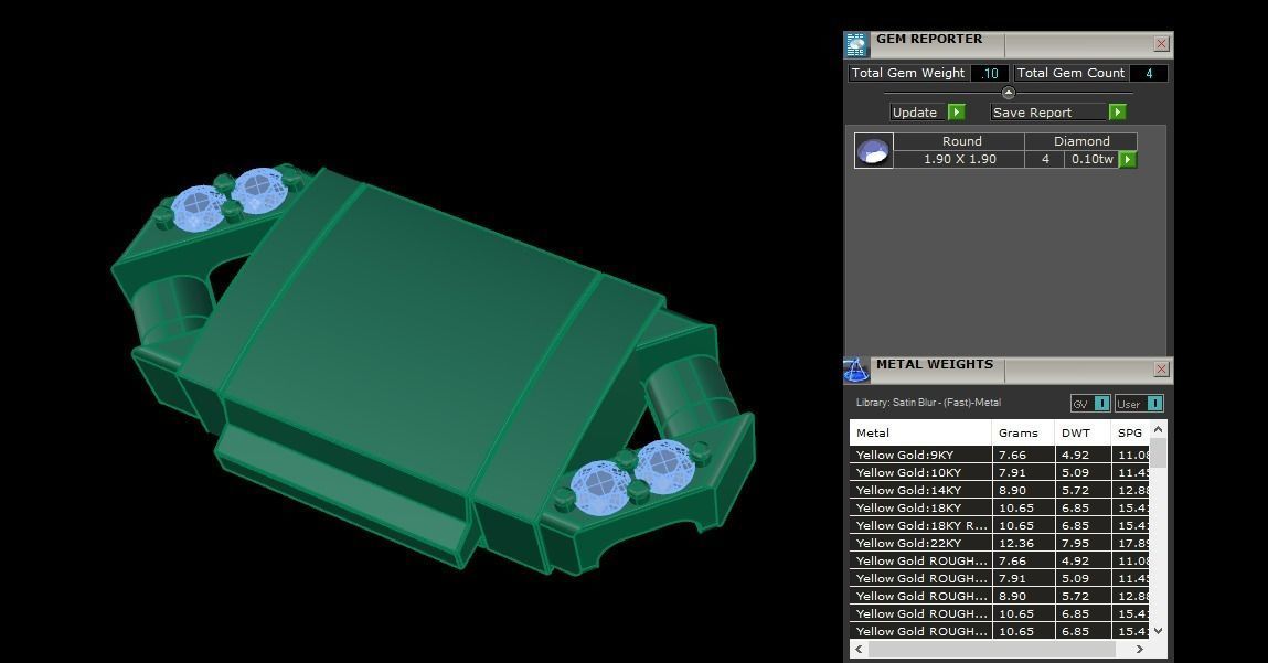 Cuban Diamond Chain Link Box Style 9MM WIDTH 3D print model_12