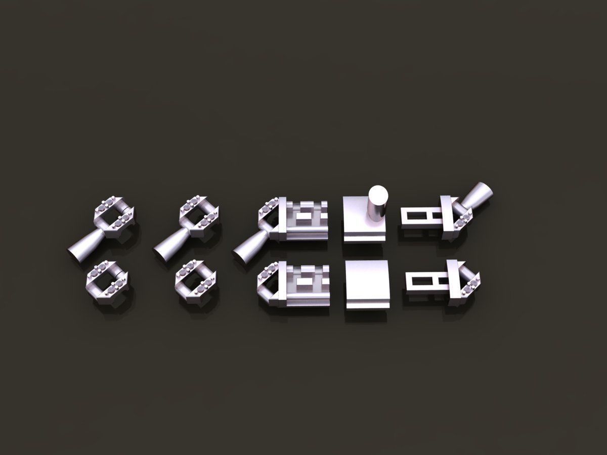 Cuban Diamond Chain Link Box Style 9MM WIDTH 3D print model_7