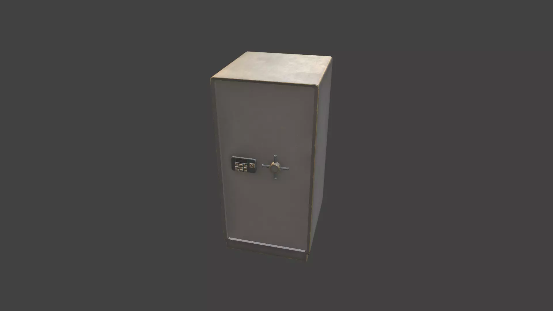 Safe model metal Low-poly 3D model_0