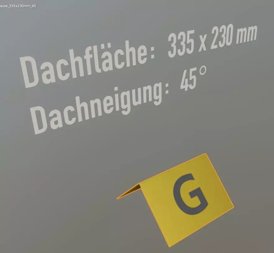 Flugmarkierungshaube 335x230mm 45 Low-poly 3D model_0