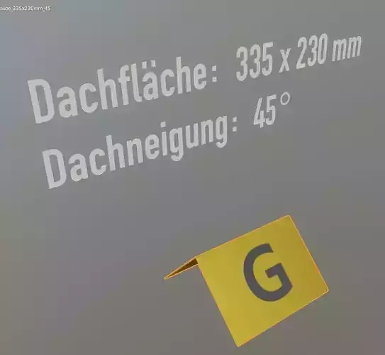 Flugmarkierungshaube 335x230mm 45 Low-poly 3D model