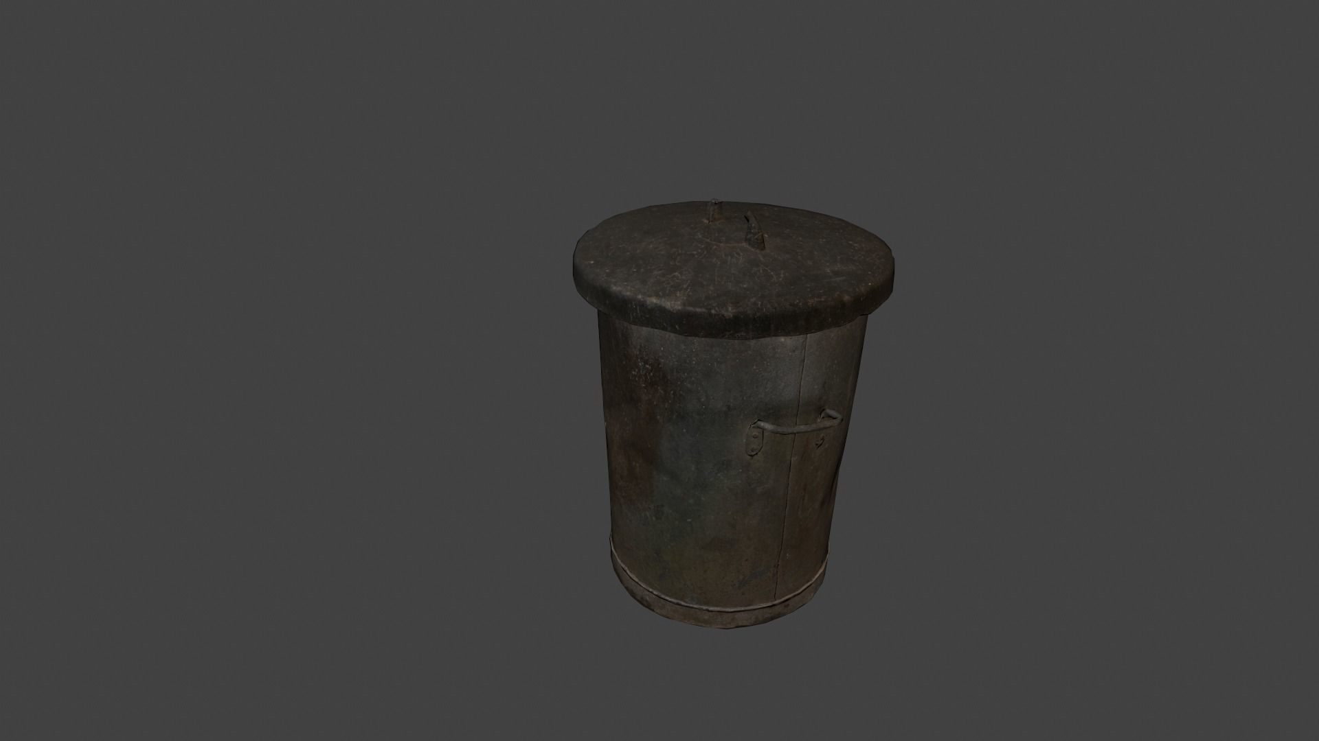 Garbage bin Low-poly 3D model_3