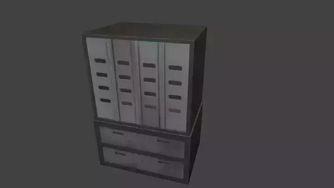 Wardrobe metal cabinet with drawers