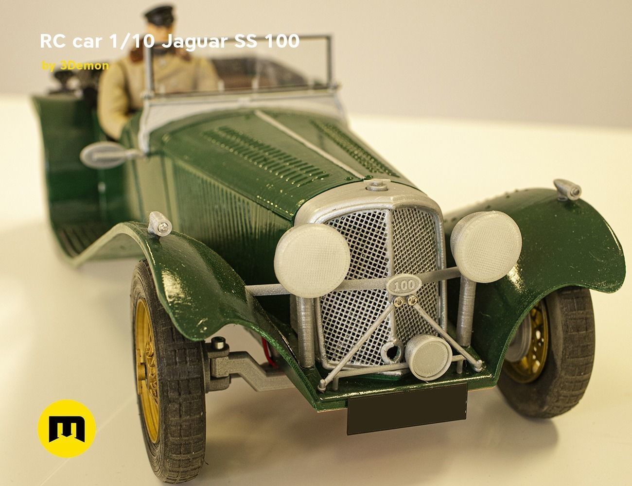 RC model Jaguar SS 100 3D print model_3