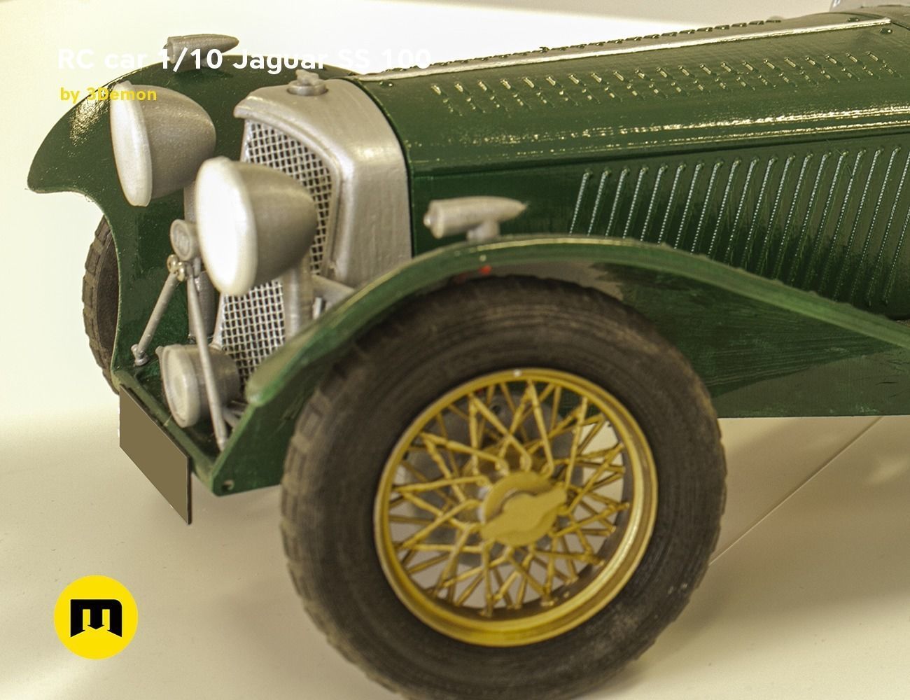 RC model Jaguar SS 100 3D print model_7