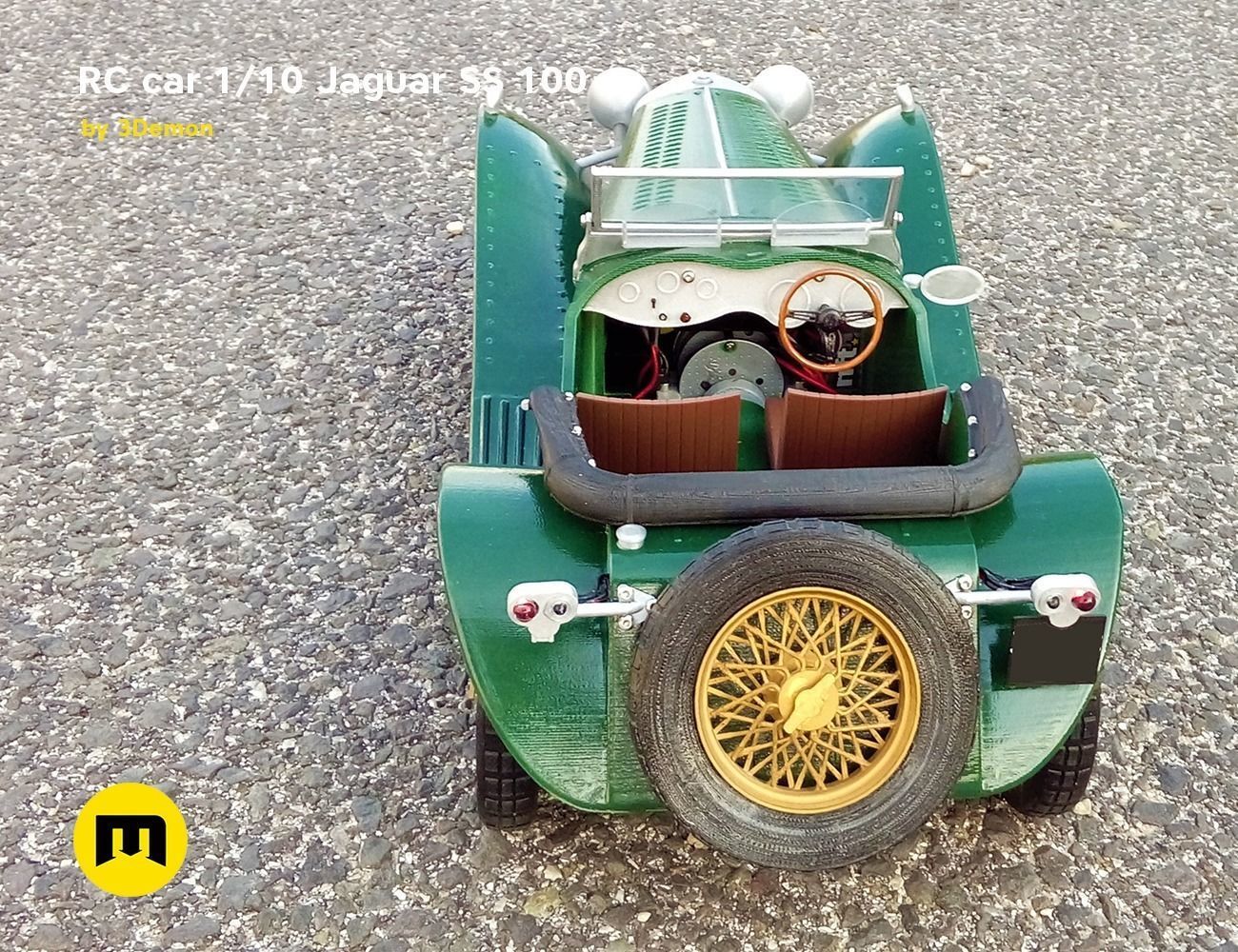 RC model Jaguar SS 100 3D print model_2