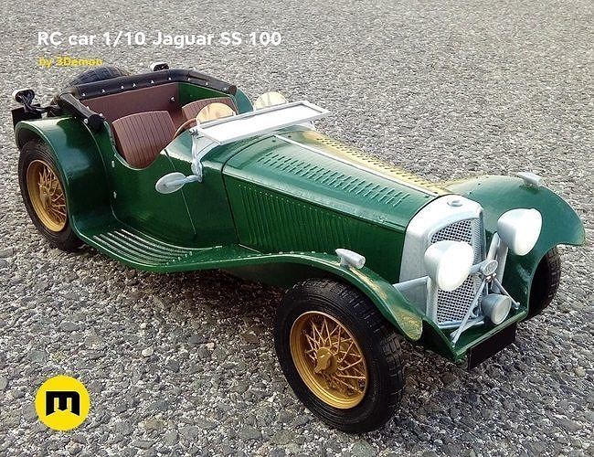 RC model Jaguar SS 100 3D print model 2