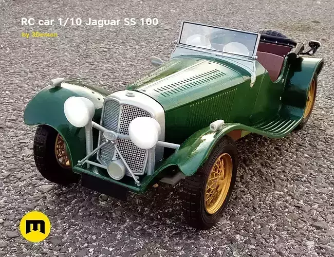 RC model Jaguar SS 100 3D print model