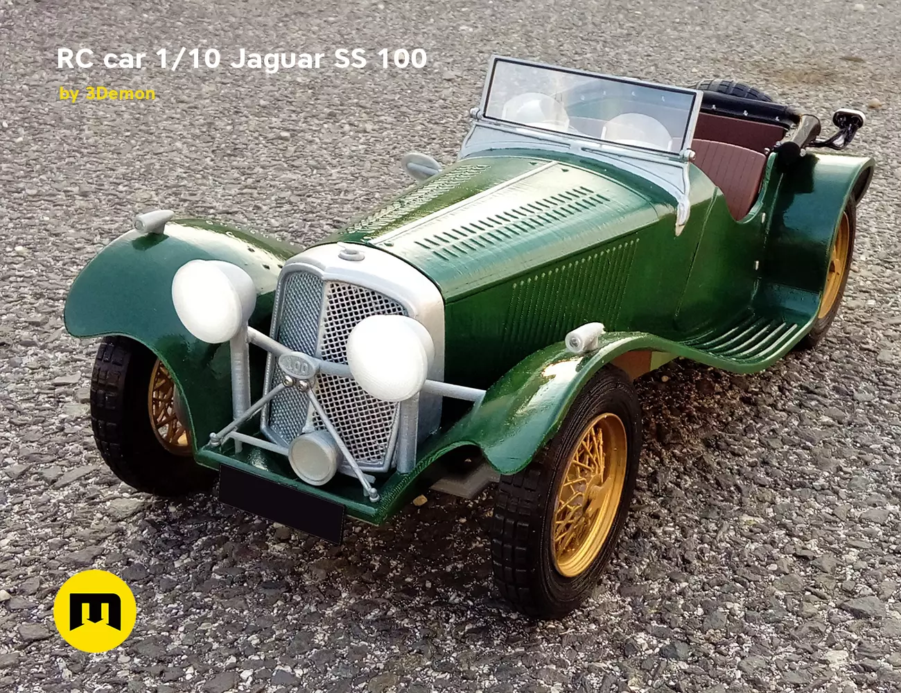 RC model Jaguar SS 100 3D print model_0