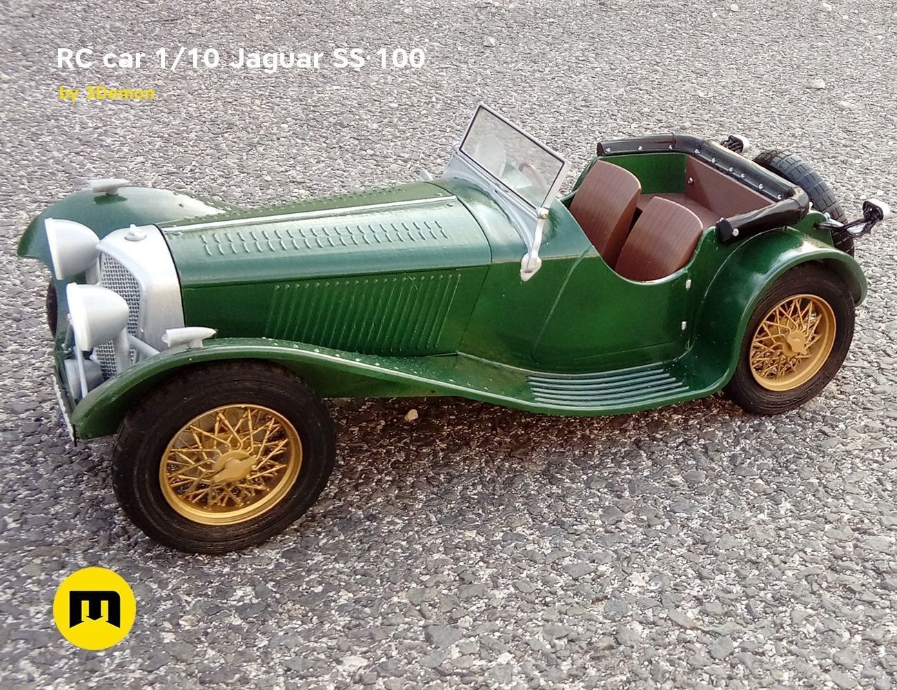 RC model Jaguar SS 100 3D print model_6
