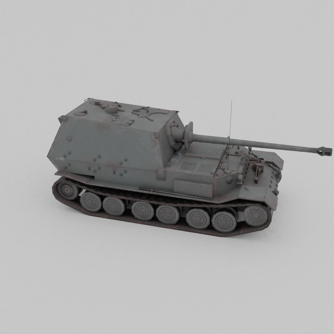 Ferdinand - Elefant Heavy Tank Destroyer Low-poly 3D model_15