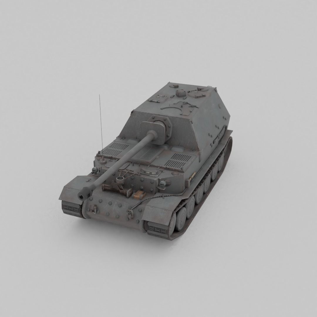 Ferdinand - Elefant Heavy Tank Destroyer Low-poly 3D model_11