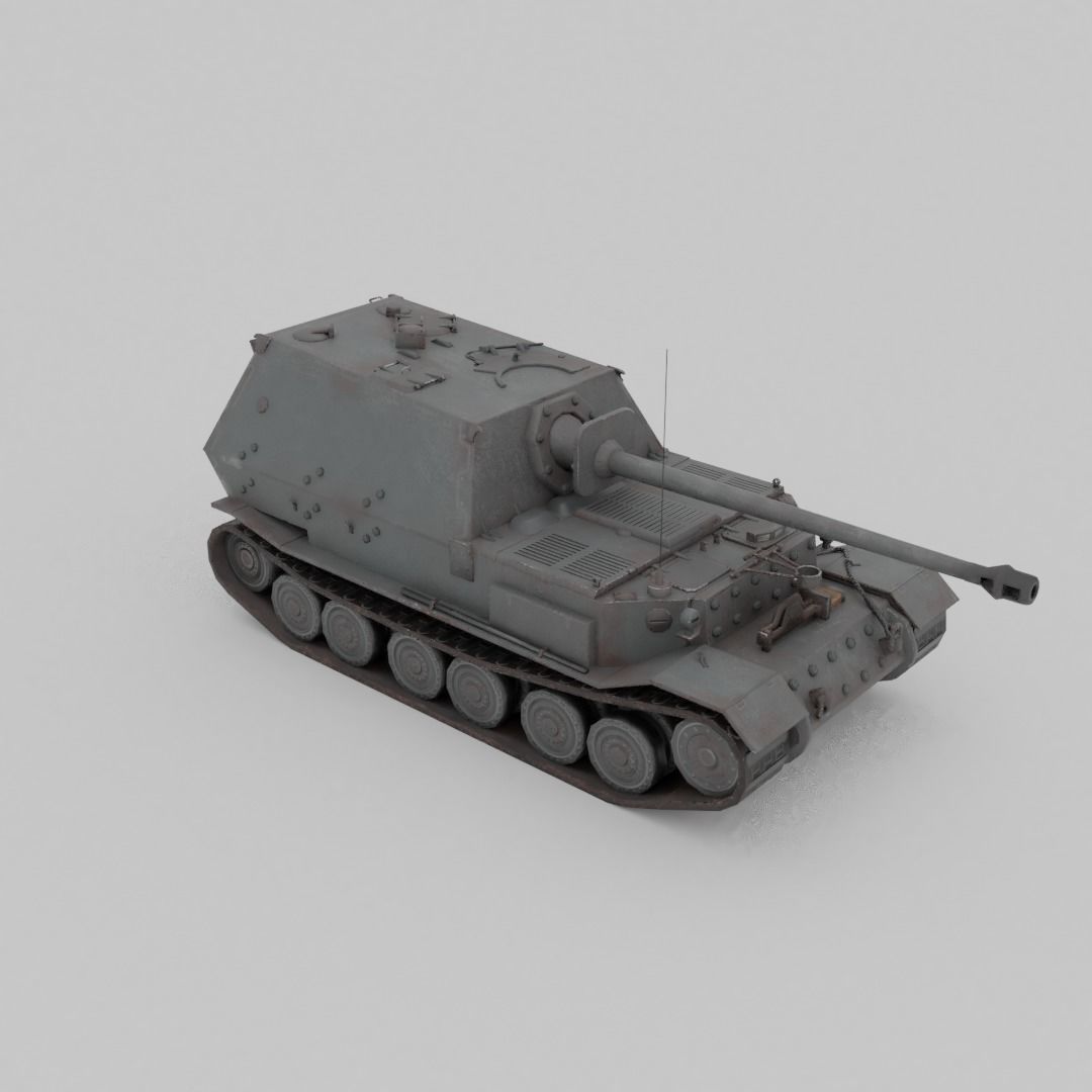 Ferdinand - Elefant Heavy Tank Destroyer Low-poly 3D model_14