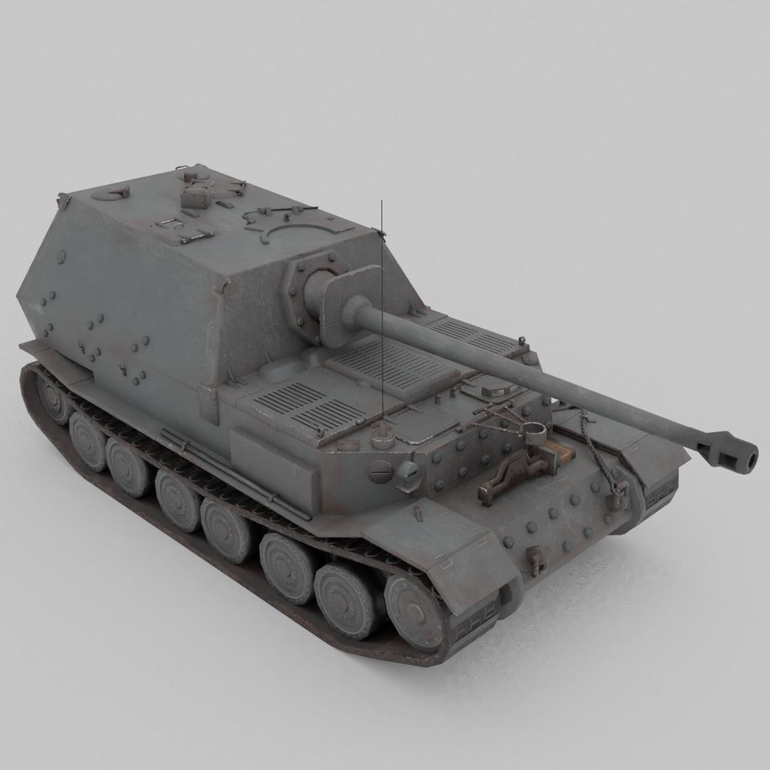 Ferdinand - Elefant Heavy Tank Destroyer Low-poly 3D model_4