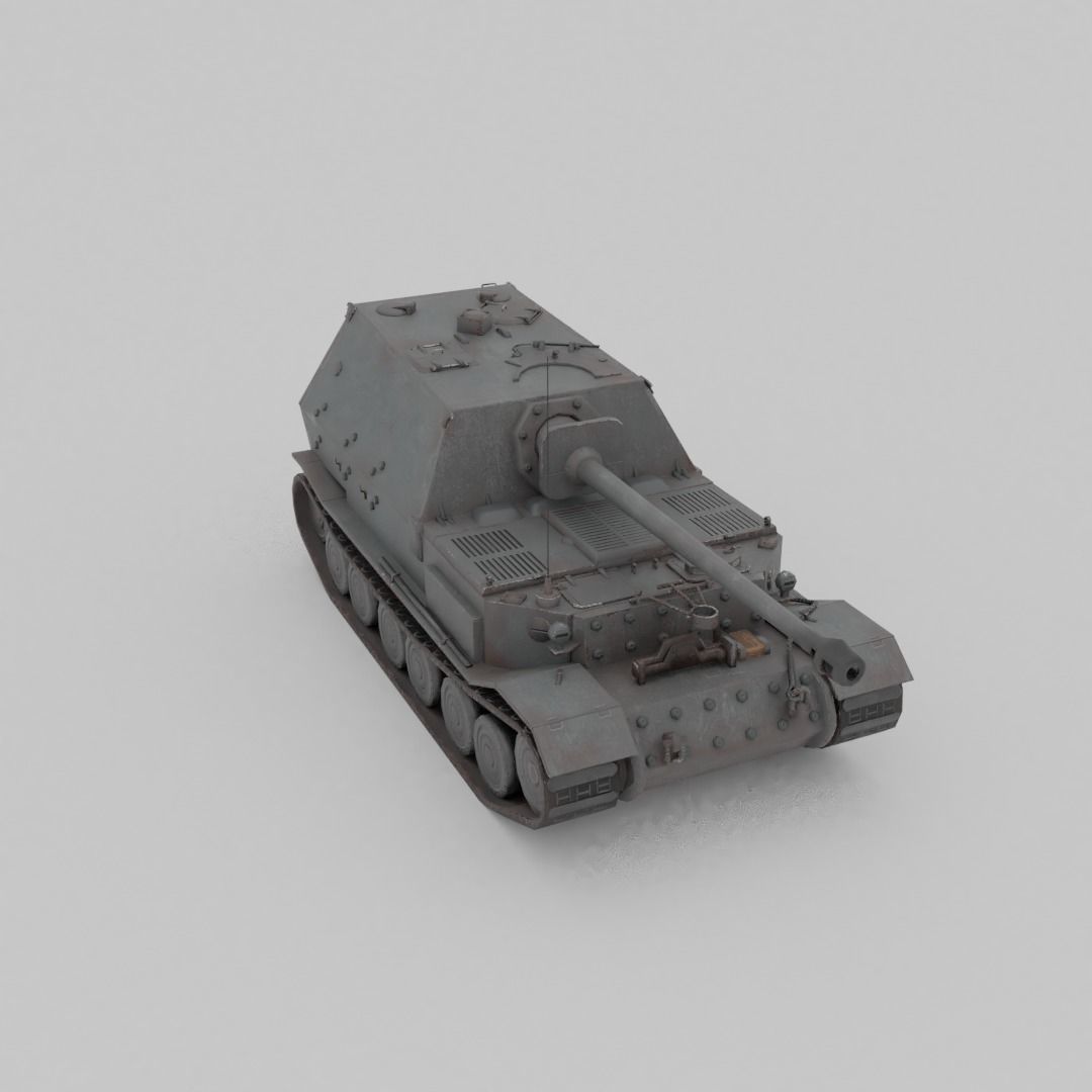 Ferdinand - Elefant Heavy Tank Destroyer Low-poly 3D model_13