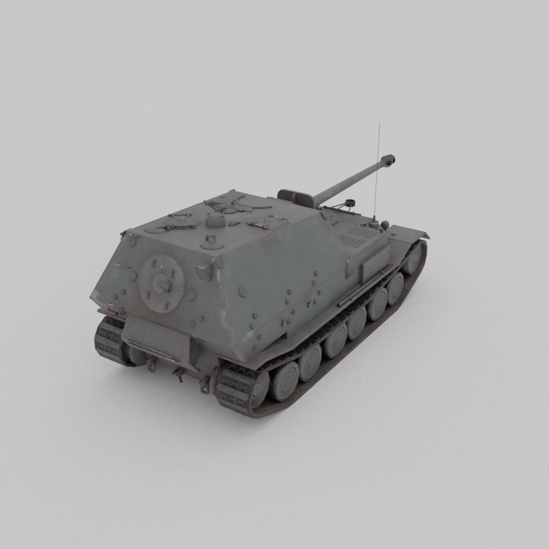 Ferdinand - Elefant Heavy Tank Destroyer Low-poly 3D model_18