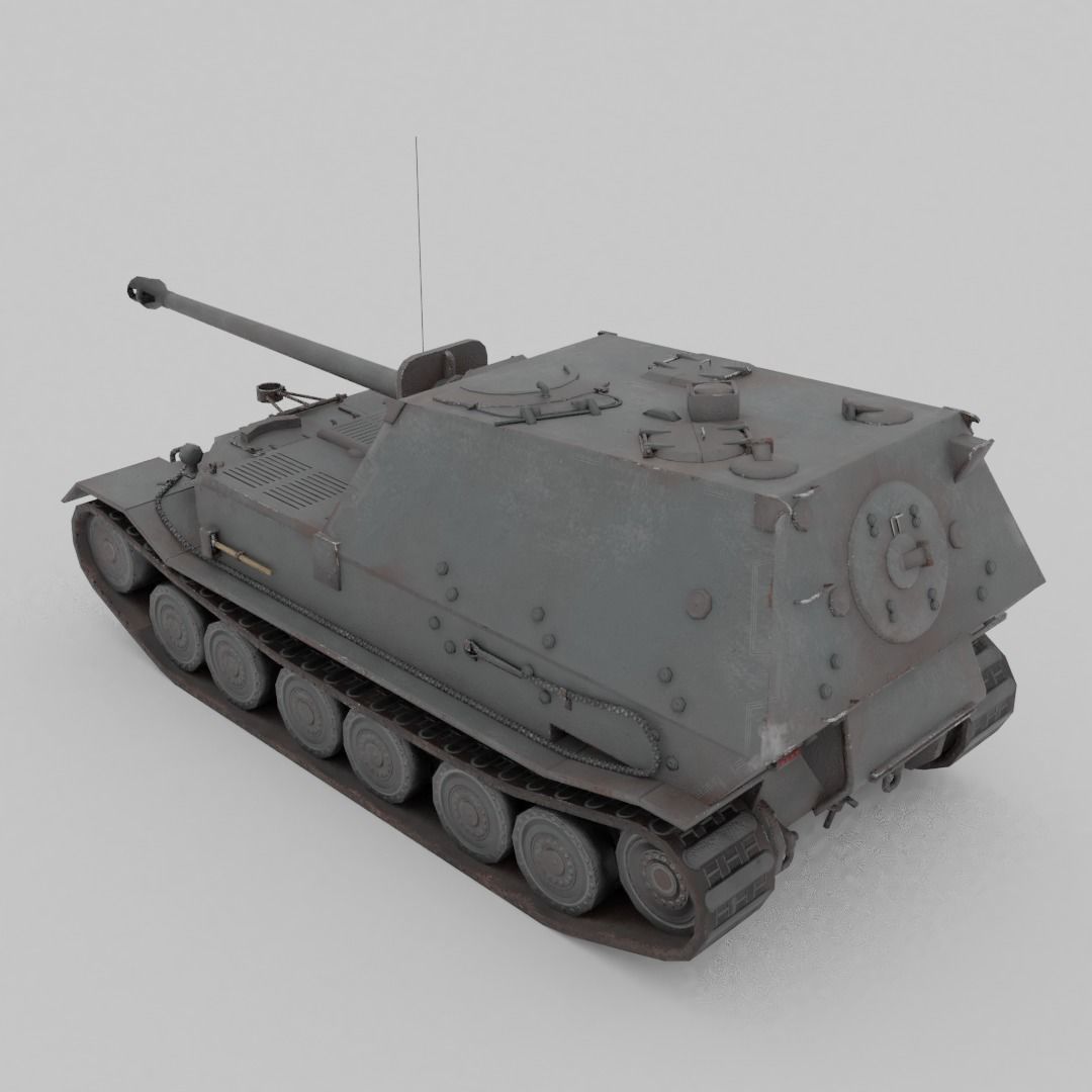 Ferdinand - Elefant Heavy Tank Destroyer Low-poly 3D model_8