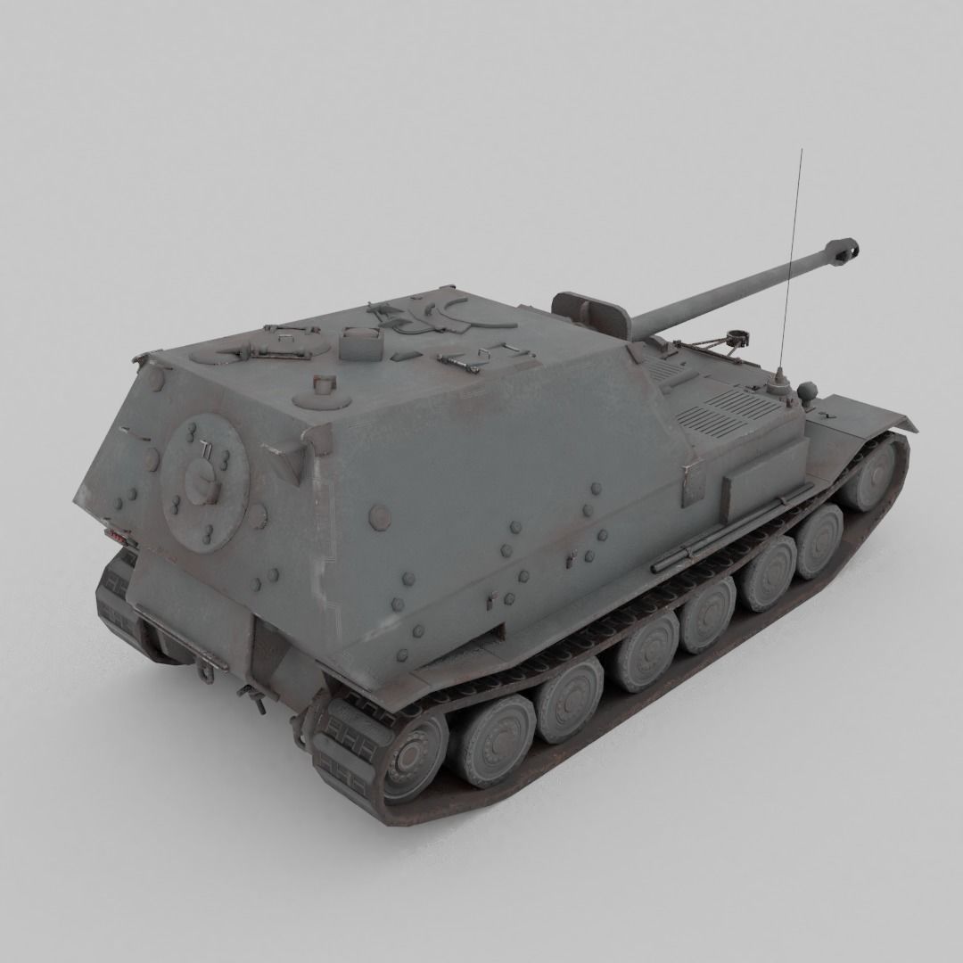 Ferdinand - Elefant Heavy Tank Destroyer Low-poly 3D model_6