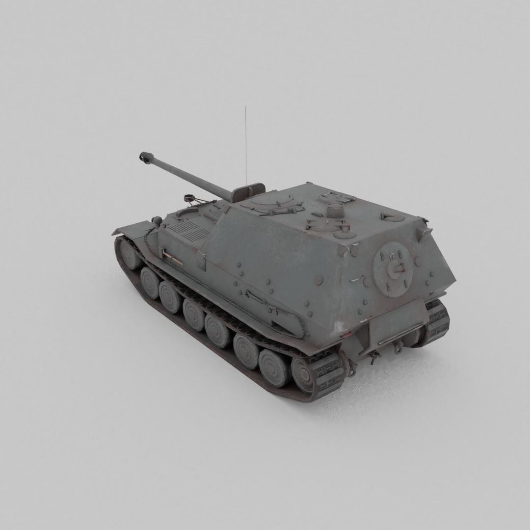Ferdinand - Elefant Heavy Tank Destroyer Low-poly 3D model_21
