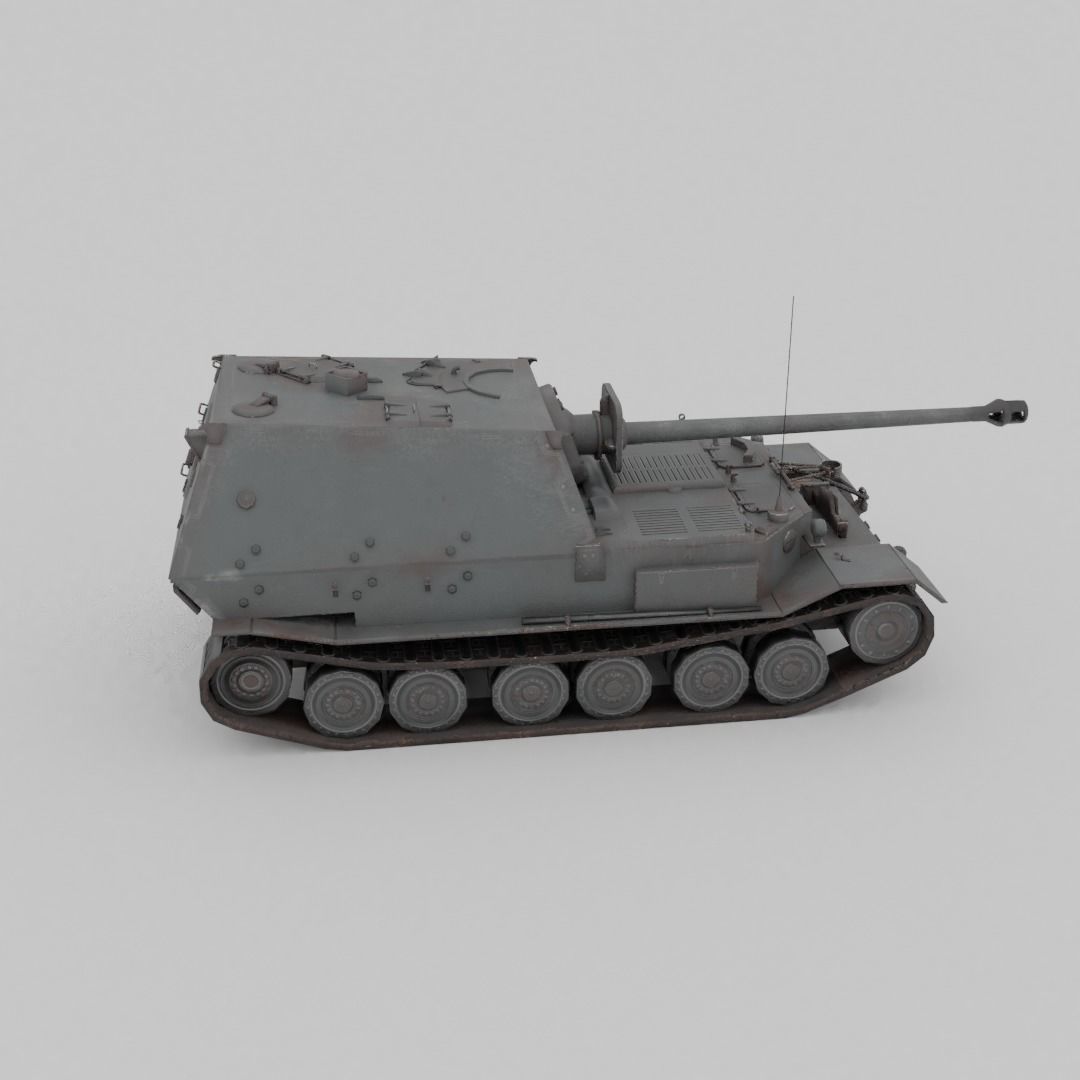 Ferdinand - Elefant Heavy Tank Destroyer Low-poly 3D model_16