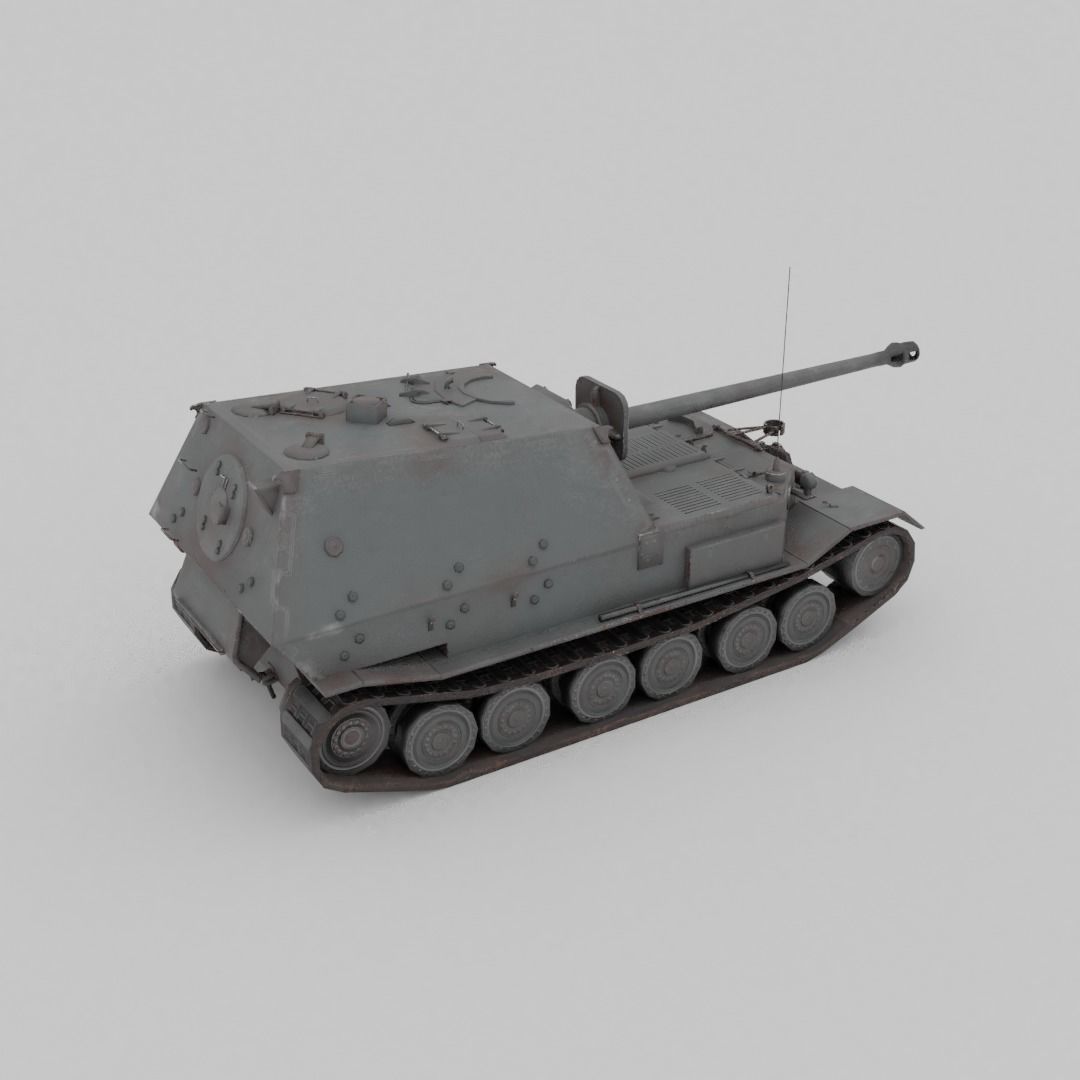 Ferdinand - Elefant Heavy Tank Destroyer Low-poly 3D model_17
