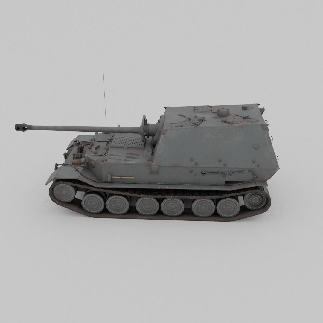 Ferdinand - Elefant Heavy Tank Destroyer Low-poly 3D model_23
