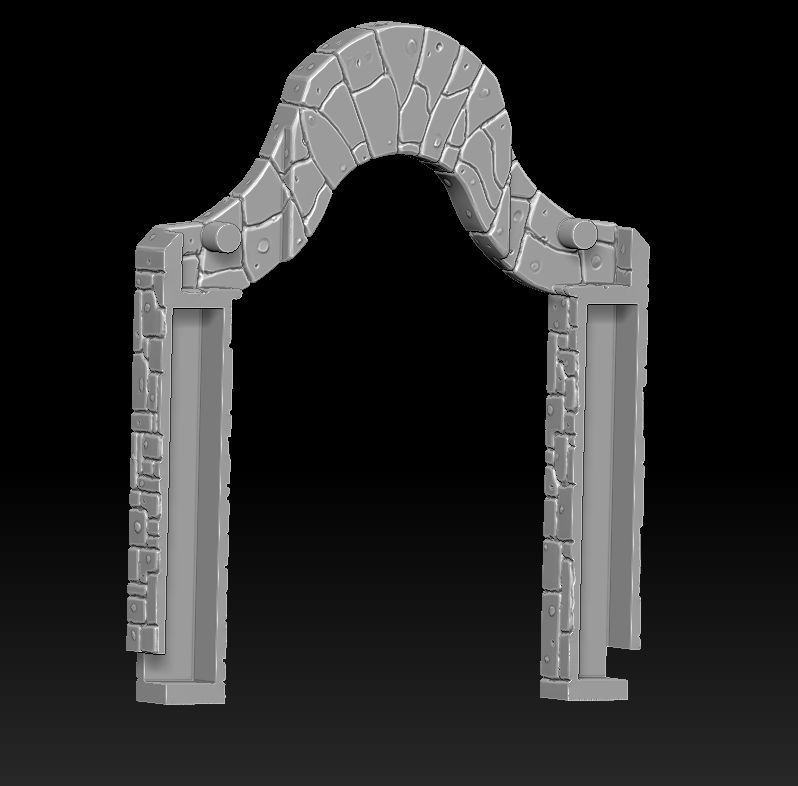 Fantasy gate 3d print 3D print model_9