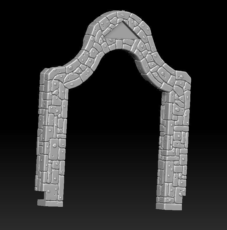 Fantasy gate 3d print 3D print model_8