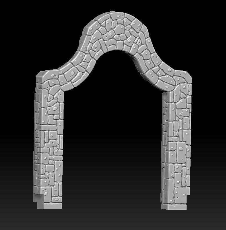 Fantasy gate 3d print 3D print model_10
